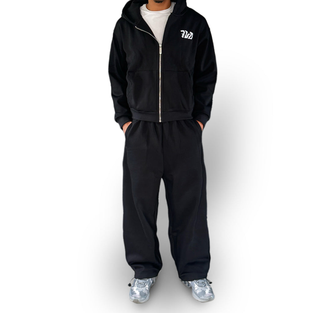 Sweat Zip Noir "Greynight" - 7VD
